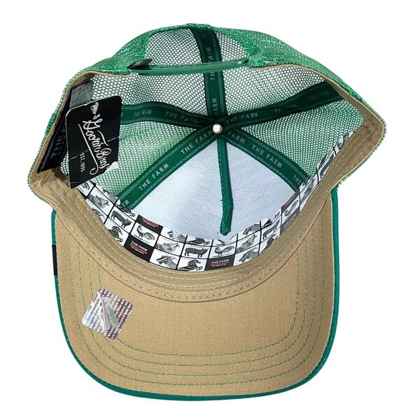 Goorin Bros The Farm High Giraffe Trucker Snapback Hat Cap Green Brown New - Picture 4 of 6